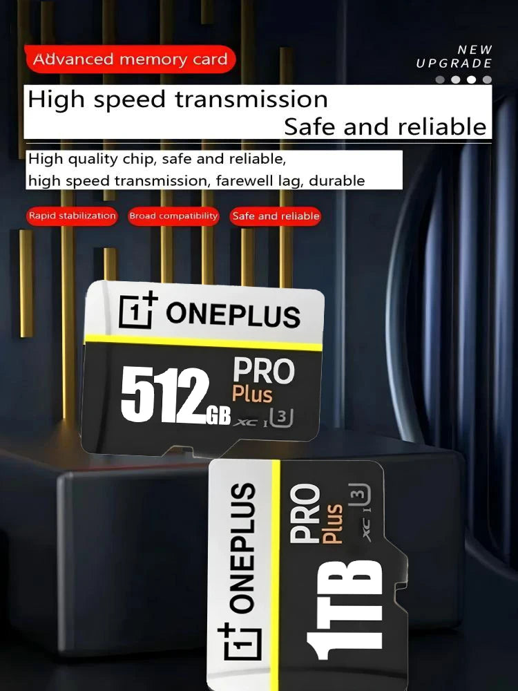 OnePlus 2TB High-Speed V30 A2 4K SD Card 512GB 256GB Memory Card 1TB Micro TF SD Adapter for Smart phone/Tablet/PC Cross-Use