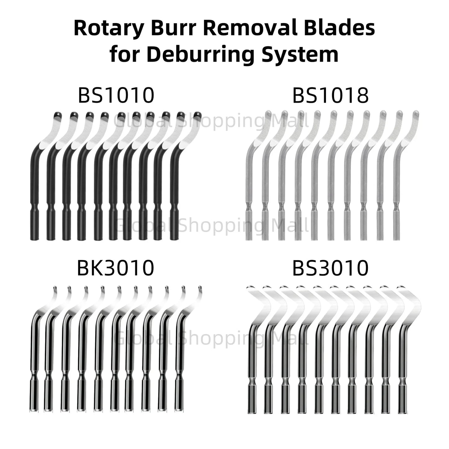 10PCS Swivel Blades 360 Degree Rotary Head for Hand Deburring Tool Kit High Speed Burr Removal Blade BS1010 BS1018 BK3010 BS3010