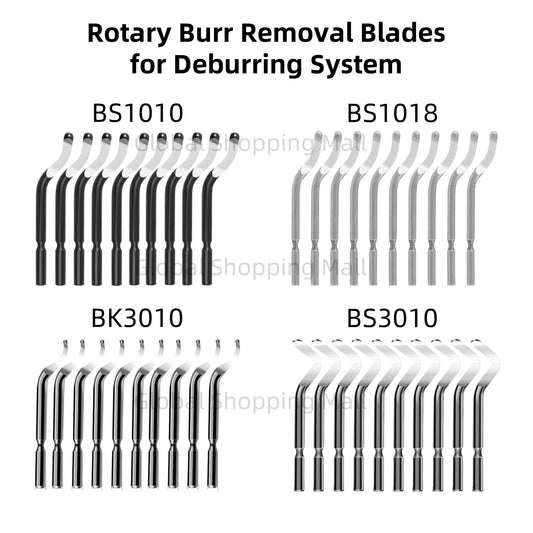 10PCS Swivel Blades 360 Degree Rotary Head for Hand Deburring Tool Kit High Speed Burr Removal Blade BS1010 BS1018 BK3010 BS3010