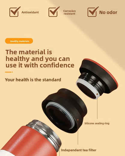 Portable Japanese Style 304 Stainless Steel Insulated Coffee Cup Spray Painted Element Cup Student Gift Car Use Thermos Mug
