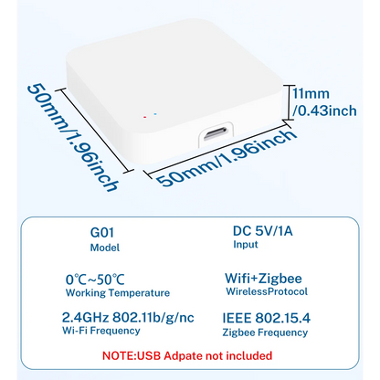 Tuya Zigbee 3.0 Gateway Hub Smart Home Wireless Bridge Smart Life APP Remote Control Automation Device Works with Alexa Google