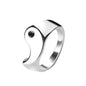Couple Bracelets Rings Yin Yang Tai Chi Alloy Pendant Adjustable Braid Chain Necklace Matching Lover Bracelet Necklace Earring