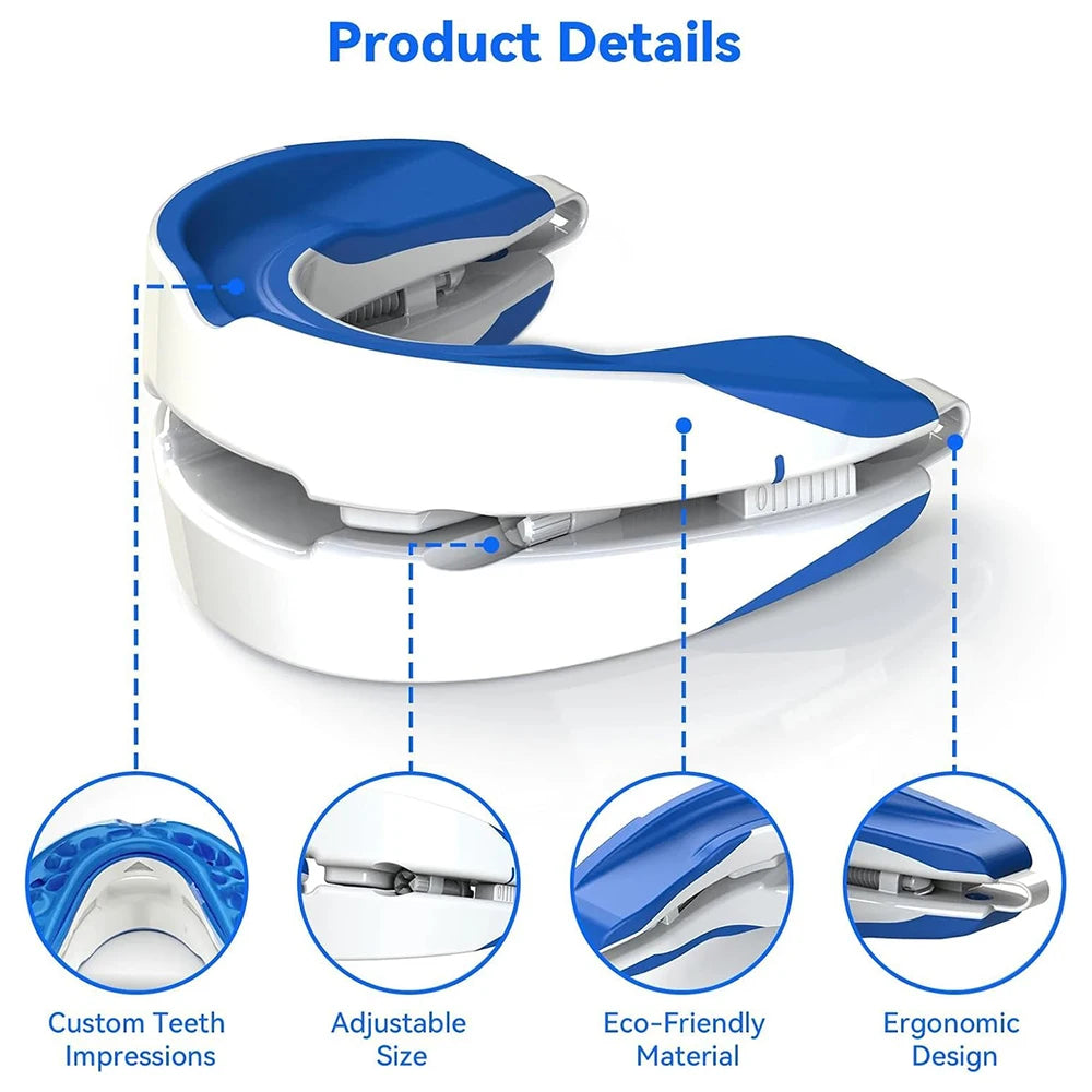 Adjustable Anti-Snoring Mouthpiece Nighttime Teeth Guard Sleeping Mouthguard for Bruxism Stop Snoring Device