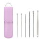 6Pcs Portable Stainless Steel Ear Spoon Cleaner Set Reusable Tools for Effective Earwax Removal