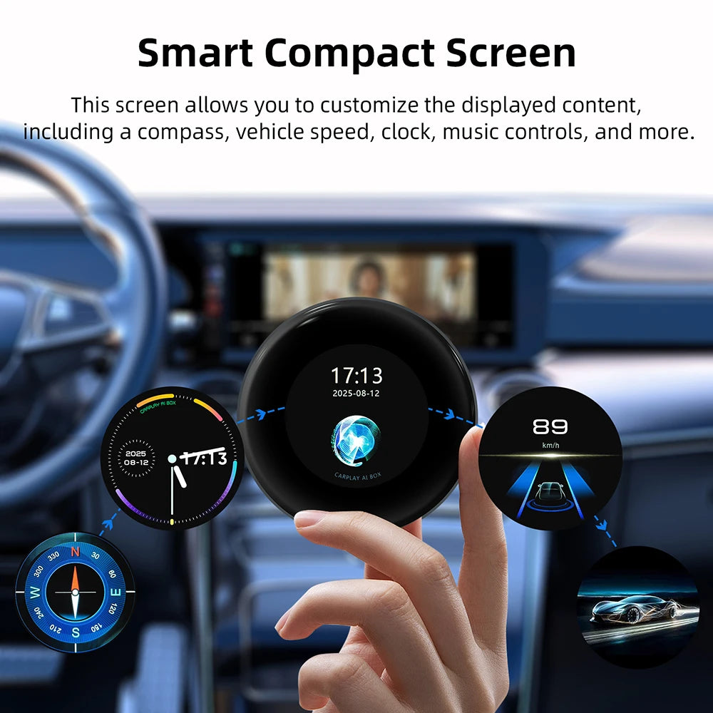 Ai Box 4+64GB 2026 Wireless Android Auto For Apple CarPlay WiFi Plug And Play Adapter Smart AI Box with Youtube Netflix TikTok
