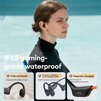 Lenovo S106 True Bone Conduction Wireless Earphones Bluetooth 6.0 IPX8 Swimming Headphones Waterproof Sports Cycling Headset New