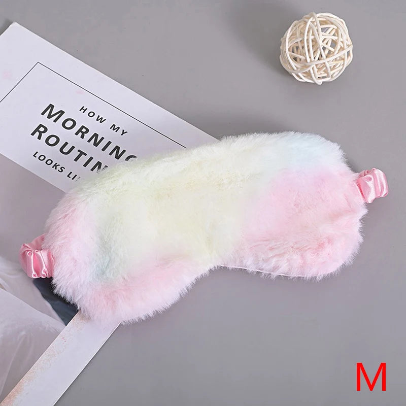 1Pc Sleeping Mask Sleeping Blindfold Soft Plush Eye Masks Cute Love Cloud Eye Cover Plush Mask Eyepatch Nap Health Eye Cover