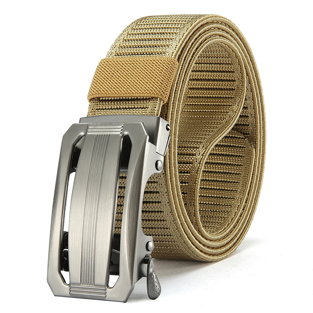 Automatic Buckle Light Comfortable Nylon Military Belt Outdoor Hunting Multifunctional Tactical Canvas Belt High Quality Men Bel