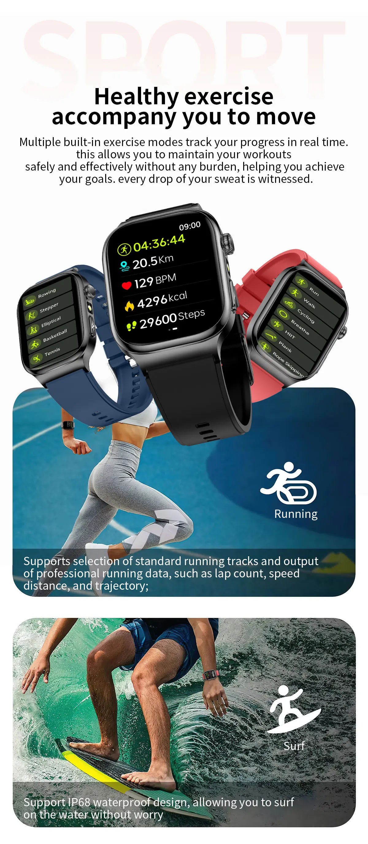 New Blood Lipids Uric Acid Blood pressure Smart Watch Men ECG+PPG Fitness Tracker Clock Heart Rate Bluetooth call Smart watches