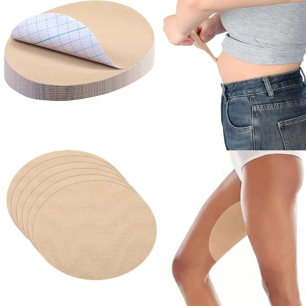 10Pcs Anti-Chafing Thigh Pads Lift Belly Stomach Tape Non-woven Self-Adhesive Anti-Friction Patch Stickers Waterproof Breathable