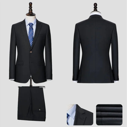 Men's Premium Suit -Business Suit, Professional Formal Wear, Ideal for Work and Weddings,50% Wool,Customizable Fit with 20 Sizes