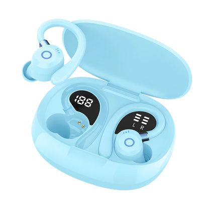 Douszne słuchawki bezprzewodowe K09 z serii Sport, typu Dual Wear, stereo, o długiej żywotności baterii, wodoodporne (do pływania), Bluetooth