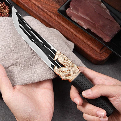 Multi-Purpose Kitchen Knife for Meat BBQ Cooking Knife Fishing Boning Knife Stainless Steel Butcher Knife Pastic Handle