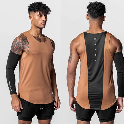 Summer men's vest gym clothing man Quick Drying tank tops Indoor fitness basketball vest Breathable men's clothing vest for man
