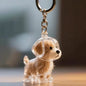 Cat Shaped Pet Hair Keepsake Keychain Charm Resin Dog Shaped Memorial Pendant Handmade DIY Pet Souvenir Keychain for Pet Lovers