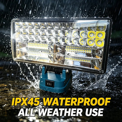 90W LED Work Light for Makita 18V Battery LED Spotlight -9000LM Cordless Jobsite Flood Light Construction Work Light USB Charger