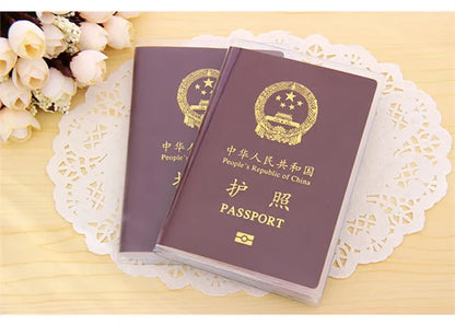1PCS Travel Dirt Protection Passport Cover Wallet Purse PVC Transparent Women ID Business Credit Card Passport Holder Bag Pouch