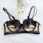 BANERDANNI Light Luxury Sexy French Backless Bra Set - Sheer Mesh Minimizer Bralette Ultra-Thin Lace Lingerie Limited Stock Sale