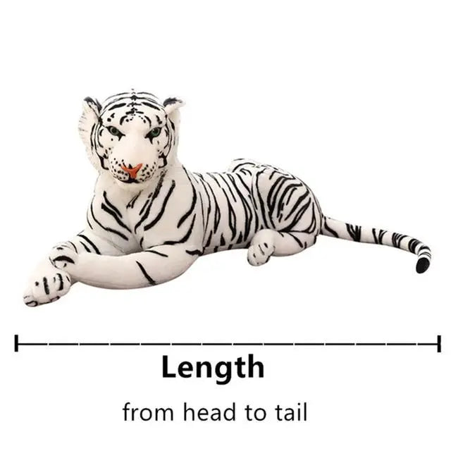 50/75cm Lifelike Tiger Plush Toys Soft Wild Animals Simulation White Brown Tiger Doll Children Kids Birthday Gift