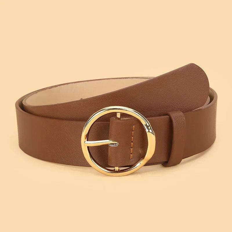 3pcs Women'S Belt Set - Chic  Versatile for Jeans, Dresses  Classic Belts with Dual Triple Ring Buckles, Elegant Solid Colors