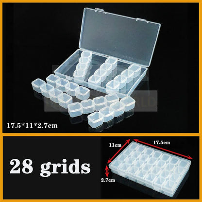 Transparent Plastic Box Screw Compartment Box Jewelry Earring Display Case Container Clear Terminal Organizer Tool Storage boxes