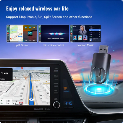XUDA 2in1 Wired To Wireless CarPlay Adapter Android Auto Dongle Smart AI Box High Quality Car Accessories Intelligent System