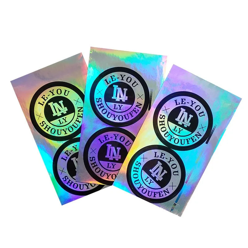 Customized Holographic Silver Laser Sticker - LOGO/Design Personalized Sticker Labels for Your Unique Identification