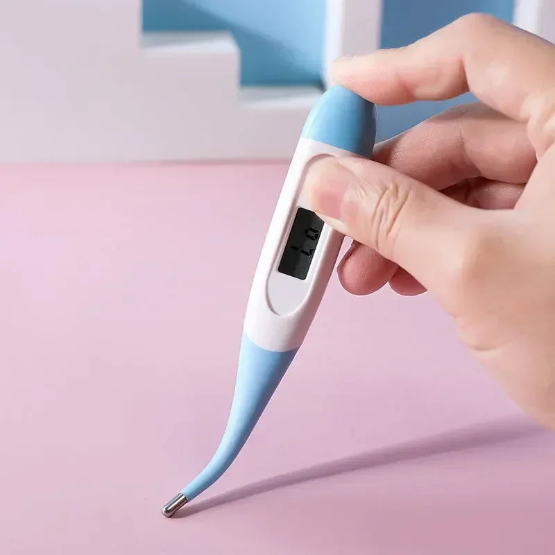 Digital Thermometer with Soft Tip, Oral & Armpit Temperature Test for Baby Adults, Home First Aid Fever Detection Tool