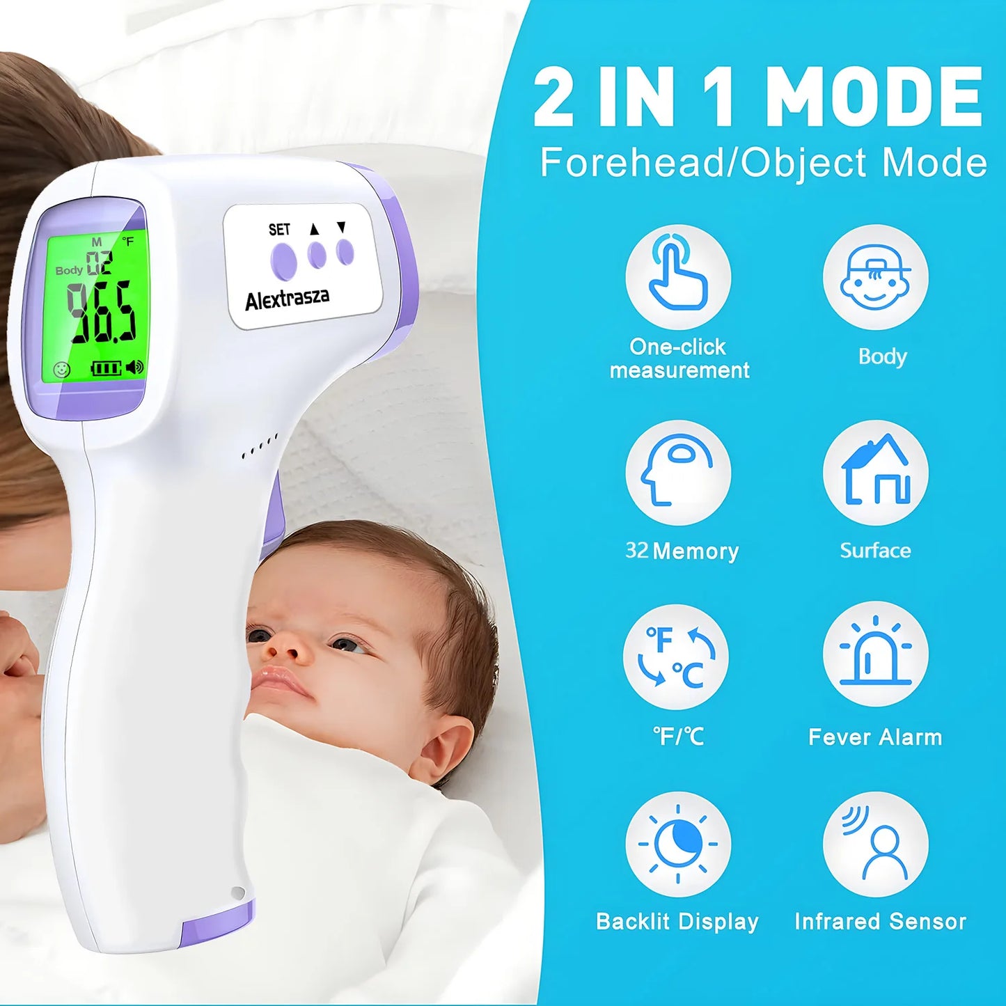 Medical Digital Infrared Thermometer Quick Temperature Measurement Medical Handheld Body Forehead Non-contact Thermometer