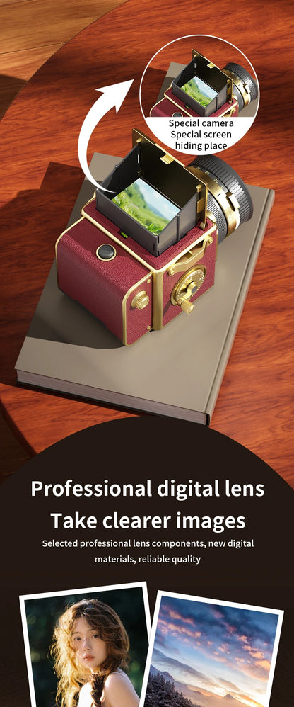4K Retro Digital Camera 64MP Ultra Clear Pixels 16X Zoom 20 HD Screen Portable CCD Vintage Camera For Beginners And Students
