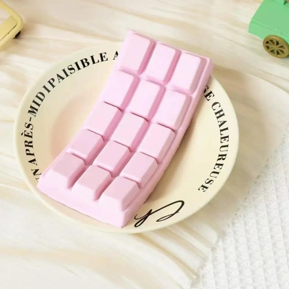 Chocolate Block Stress Relief Toy PU Soft and Slow Rebound Office Stress Relief Toy Hand Relaxation Gift Desktop Ornament