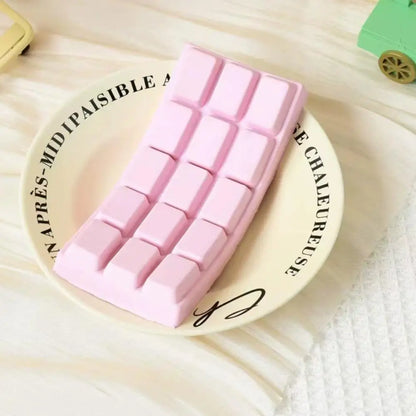 Chocolate Block Stress Relief Toy PU Soft and Slow Rebound Office Stress Relief Toy Hand Relaxation Gift Desktop Ornament