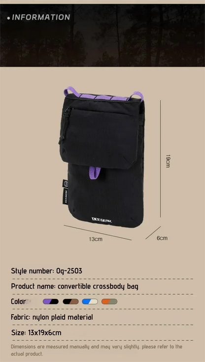 OCEGEAR Crossbody Bag Multifunctional Mini Anti-Theft Credit Cards Phone Shoulder Bag Travel Business Small Sling Purse Bag