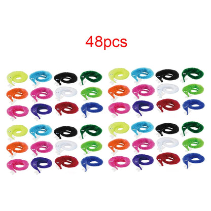 Fuzzy Magic Worm Trick Toys For Kids Wiggly Twisty Worm On a Invisible String Carnival Party Favors Children Magic Props