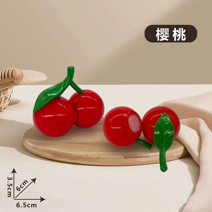 Montessori Simulation Chechele Ingredients Vegetables Fruits Dessert Bread Educational Toy Play House Decompress Educational Toy