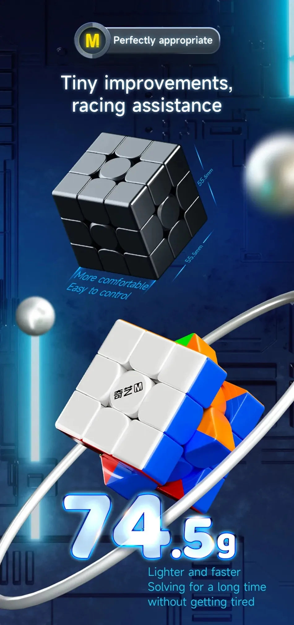 QiYi M Pro Series 2x2 3x3 4x4 Pyramid Magnetic Magic Cube Professional Speed Cubes Education Puzzle  Cubo Magico Toys Gifts