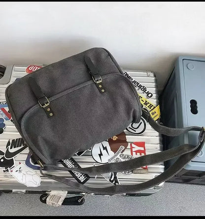 Canvas Large Capacity Mens Casual Handbags Vintage Shoulder Messenger Bag Leisure Student Satchel Package Bolsos Crossbody Bags