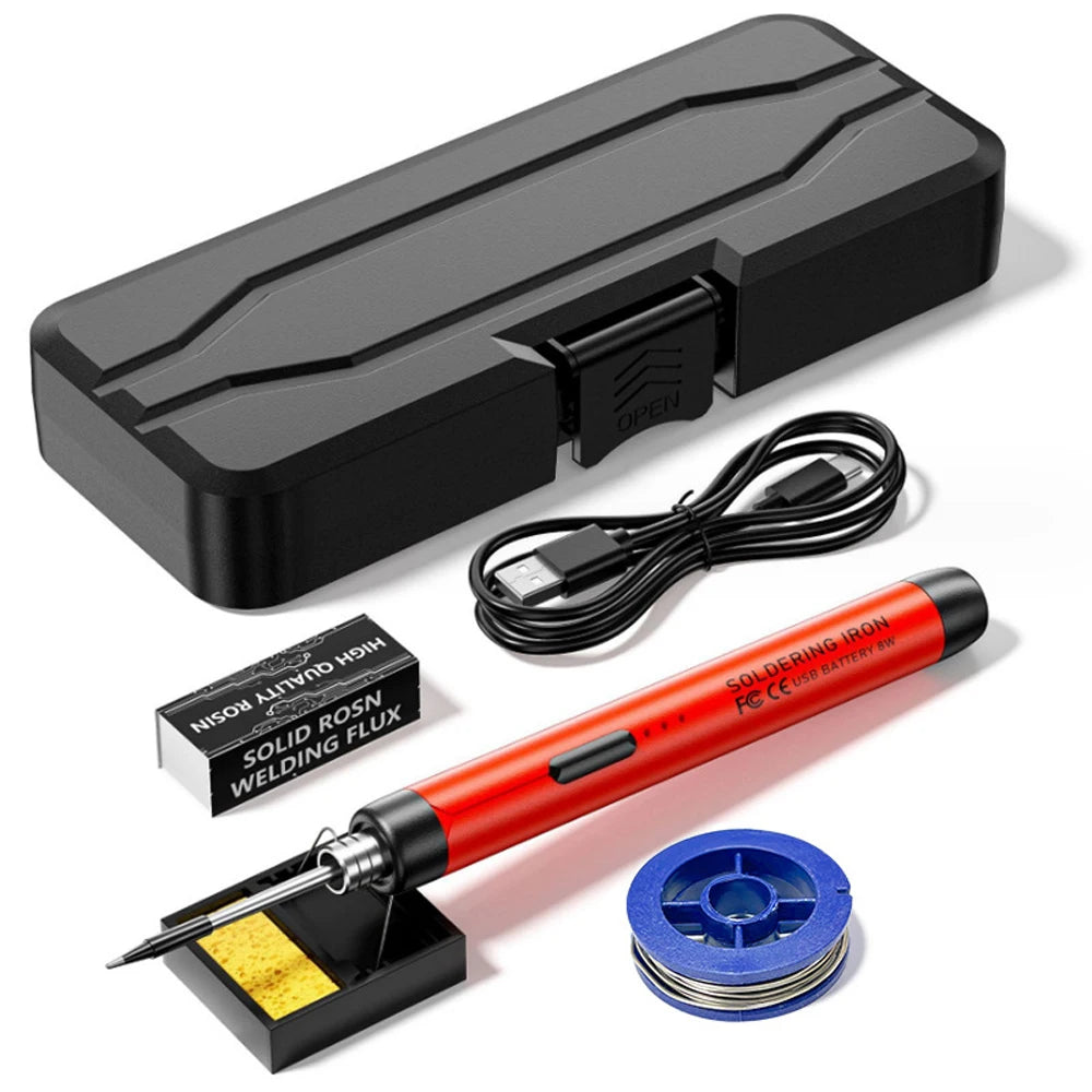 USB Portable Intelligent Electric Soldering Iron Multifunctional Soldering Welding Pen with 300-400℃ Temperature Adjustment