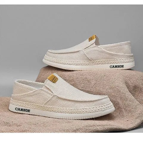 Summer Casual Loafers Men Breathable Slip On Casual Shoes for Men Classic Linen Canvas Sneakers Male Light Flats Lazy Shoes