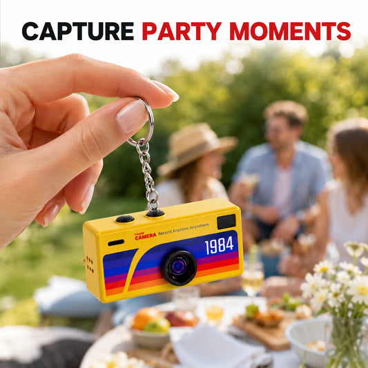 1080p Mini Thumb Camera Keychain Portable Video Camcorder Memory Card Support with Flash for Party Event Decoration Prop
