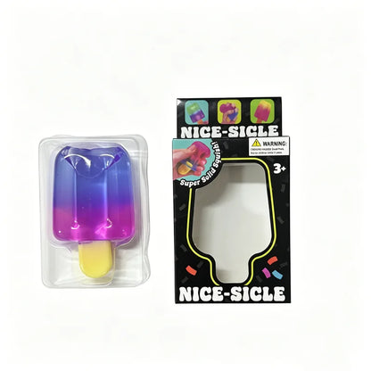 Needoh Nice Cream Cone Nice-Sicle Squishy Squeeze Toy Gradient Non-toxic for ADHD Stress Anxiety Relieve Fidget Sensory Desk Toy