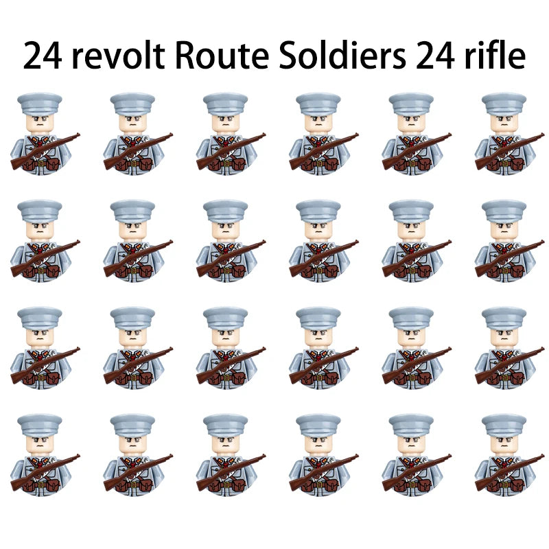 WWII Infantry Military Soldier War National Army Mini Gun armament Models Building Blocks Building Blocks Toys for Kids