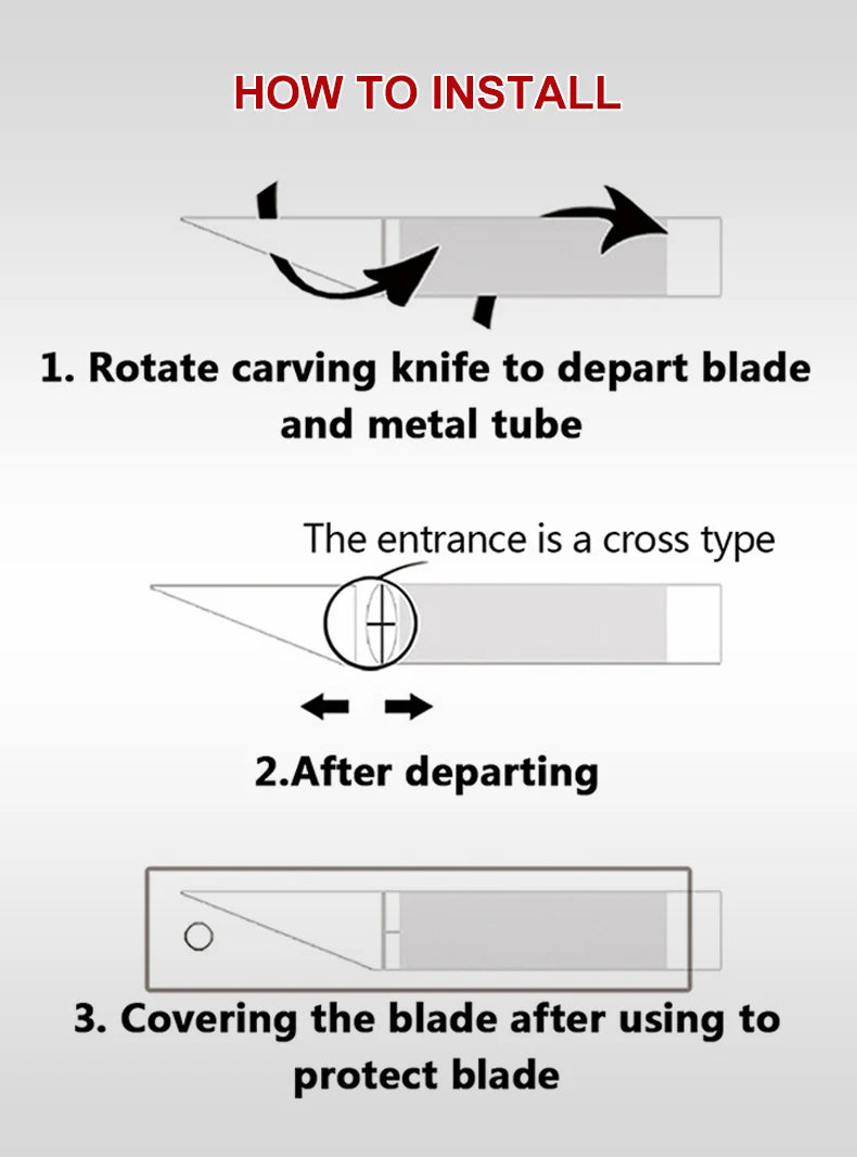 DIY Aluminum Alloy Hand Carving Knife Model Making Art Knife Woodcarving Hand Account Cutting Paper Cutting Tool Accessories