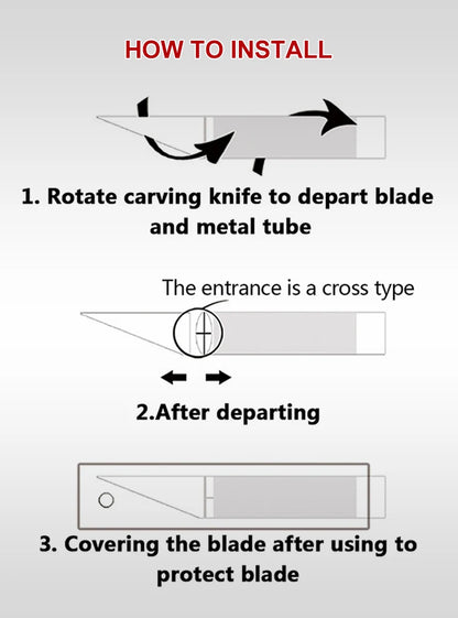 DIY Aluminum Alloy Hand Carving Knife Model Making Art Knife Woodcarving Hand Account Cutting Paper Cutting Tool Accessories