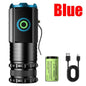 High Quality 3*SST20 LED Flashlight 18350 Super Bright Torch Rechargeable USB Light Waterproof with CAP CLIP for Hiking Camping