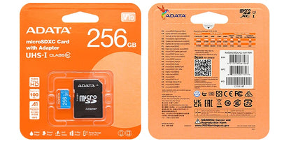 ADATA Micro SD Card 32GB 64GB 128GB 256GB A1 Memory Card C10 UHS-I High Speed Memory Card micro SDXC card with adapter for Phone