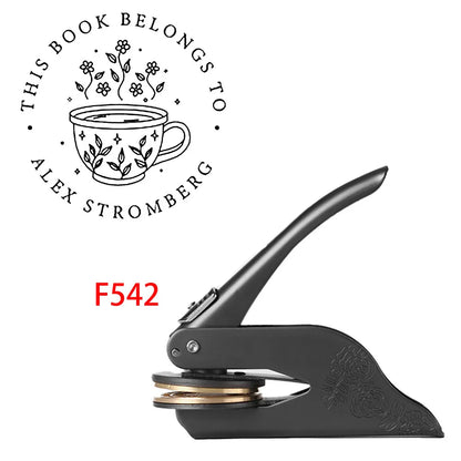 Customized Book Embossed Stamp Personalized Custom LOGO Embosser Seal Wedding Invitation Library Customize Embossing Paper Stamp