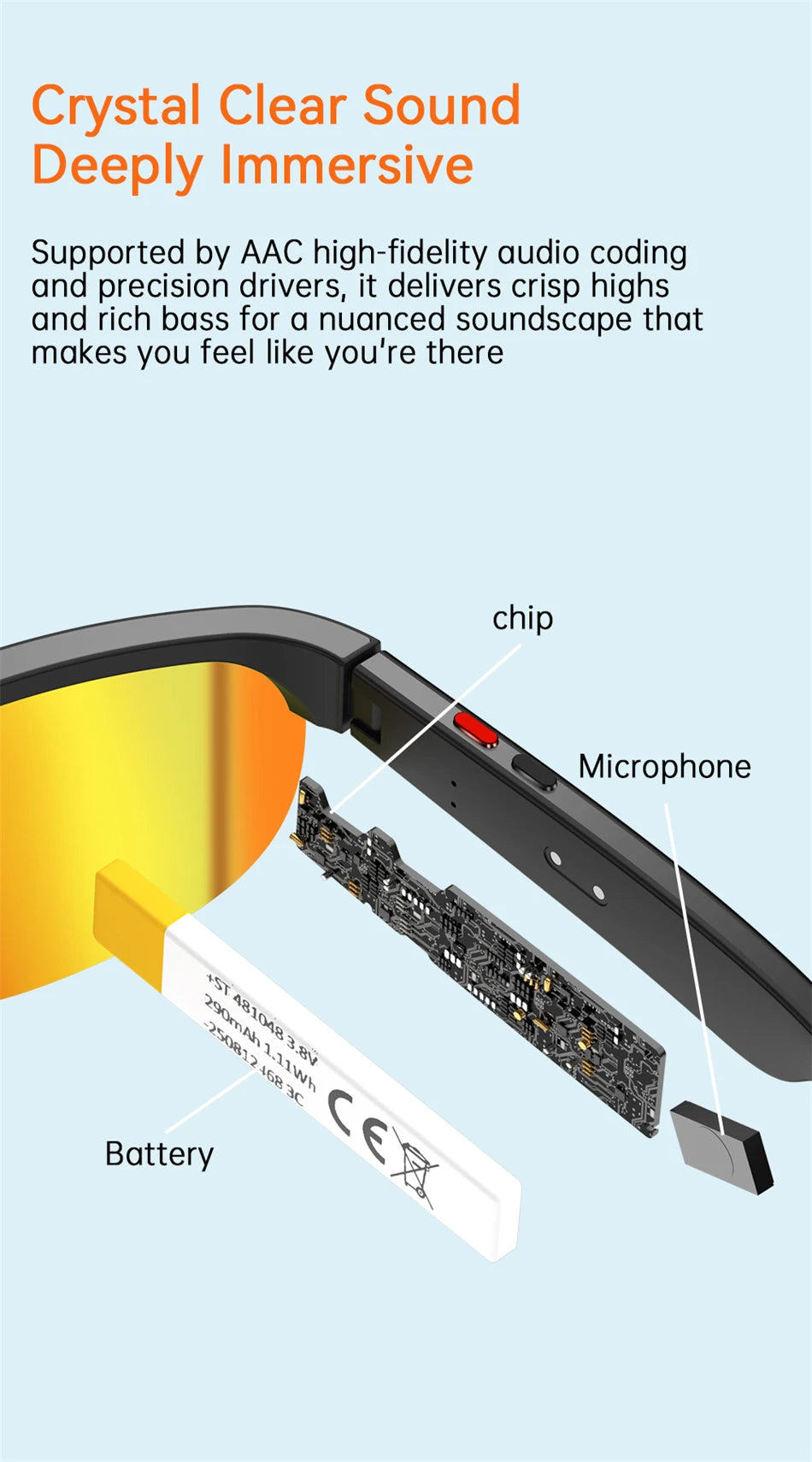 4K Polarized AI Smart Cycling Glasses Men 800W Camera Video Recording Translation Sunglasses Bluetooth Call Music Sports Glasses