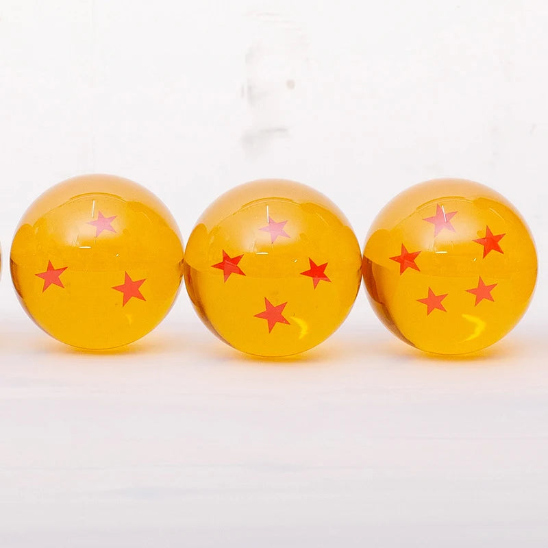 Dragon Ball 7Pcs/Set 1:1 Crystal 3.5cm Action Figure Toys Summon Shenron Wishing Collection Anime Model Gift