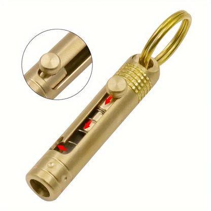 Sports Mini Copper Knife with Keychain Pendant - Portable Multi-functional Tool, Suitable for Camping, Daily Carrying and Paper Cutting, Portable Disassembly and Assembly Design, A Must for Men's Durable Outdoor Survival, Met